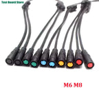  M6/M8 1 male to 2 female 2/3/4/5/6 pin Ebike DC splitter sensor Connector 40CM Cable Electric Bicycle Butt Joint ebike Plug