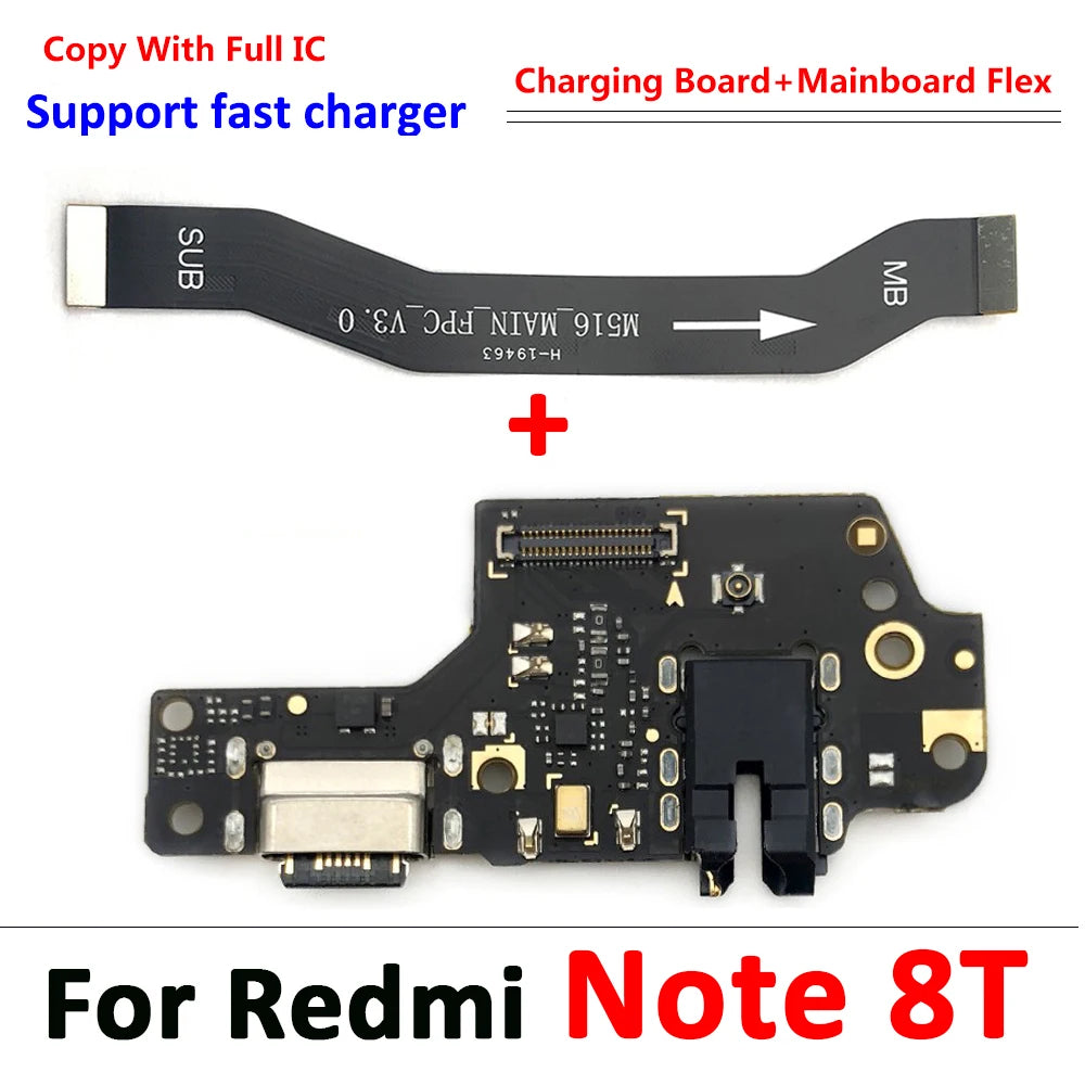 NEW USB Charging Port Dock Board Connector Main FPC Motherboard Flex Cable For Xiaomi Redmi Note 9 10 7 Pro 10S 11 4G 5G 8 fast