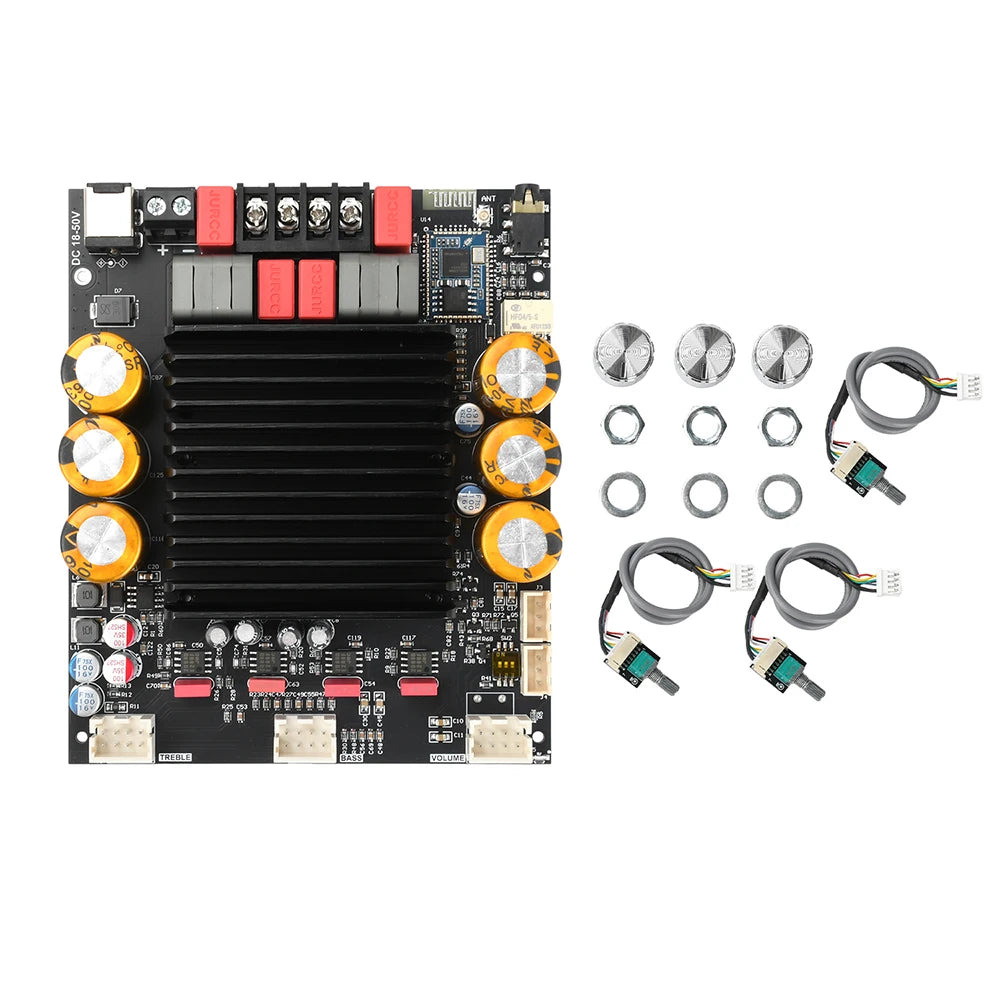 DC 18-50V 3002T PRO Bluetooth Amplifier Board Qualcomm QCC3034 2.0 Channel APTX Lossless 300W+300W TPA3255