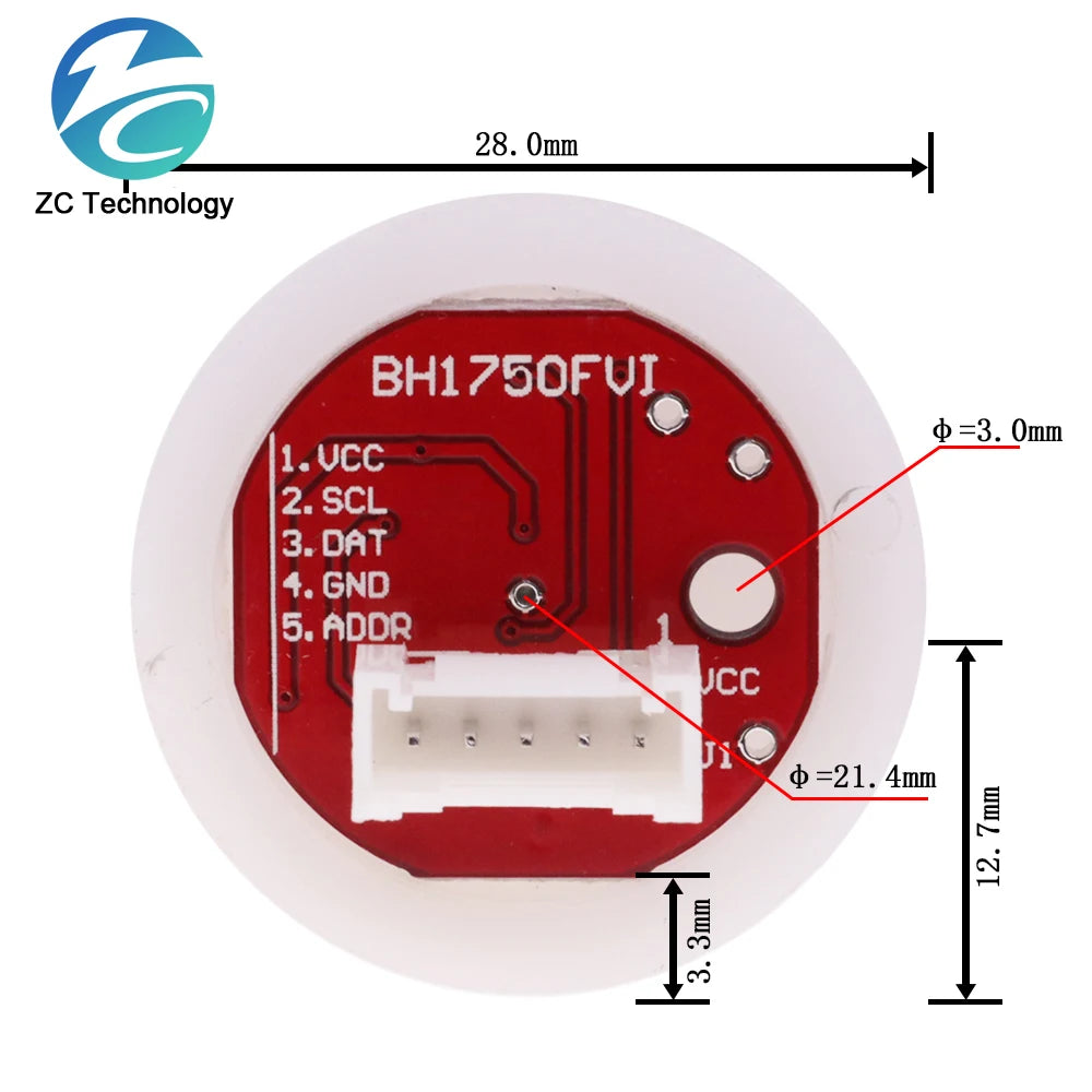 Intelligent Electronic BH1750 BH1750FVI Chip Light Intensity Light Module Light Ball for Arduino