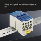 Din Rail Terminal Block UKK 80A/125A/160A/250A/400A Distribution Box One In Several Out Unipolar Junction Box Wire Connector