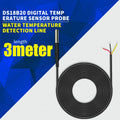 1PCS DS18B20 Temperature Probe Sensor Stainless Steel Package Waterproof Digital Temperature Sensor 1M/2M/3M