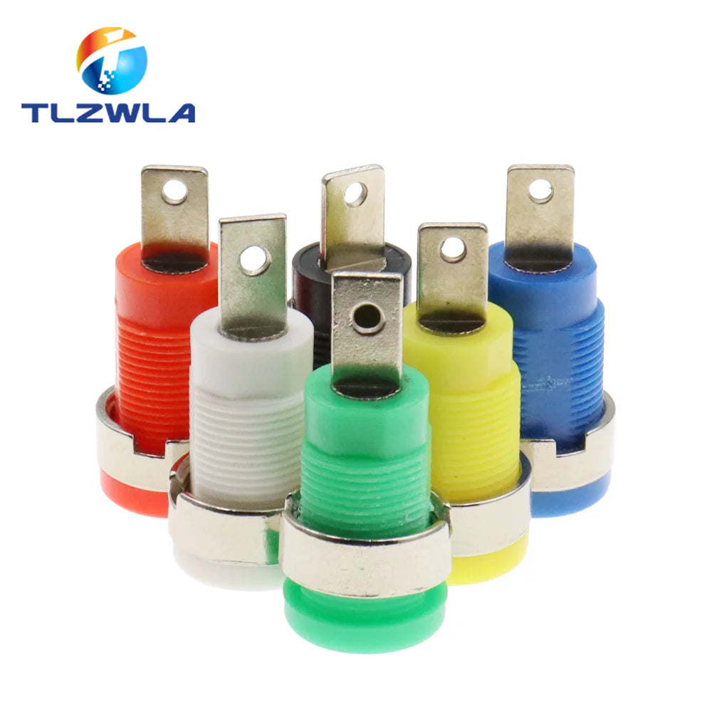 5PCS 4MM Banana Plugs Female Jack Socket Plug Wire Connector Multimeter Socket Banana head Female