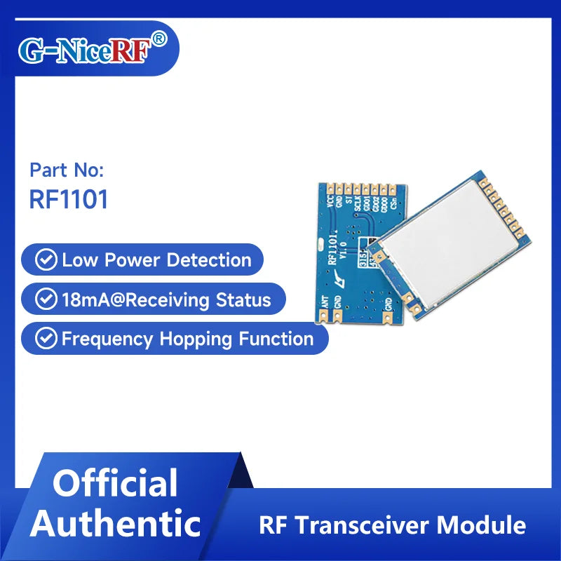 G-NiceRF| 2PCS RF1101 RoSH Certified 20mW Long-Distance Wireless Transceiver Module Adopt CC1101 Chips