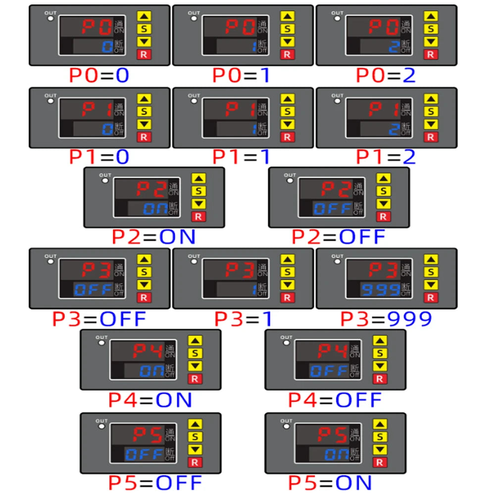 110V-220V 12V 24V T3231  Multi-function Digital Time Delay Relay LED Cycle Timer Control Switch Adjustable Timing Delay Relay