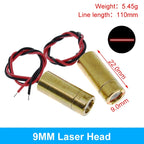 TZT 650nm 5mW 6MM 9MM 12MM Red Point / Line / Cross Laser Module Head Glass Lens Focusable Focus Adjustable Laser Head