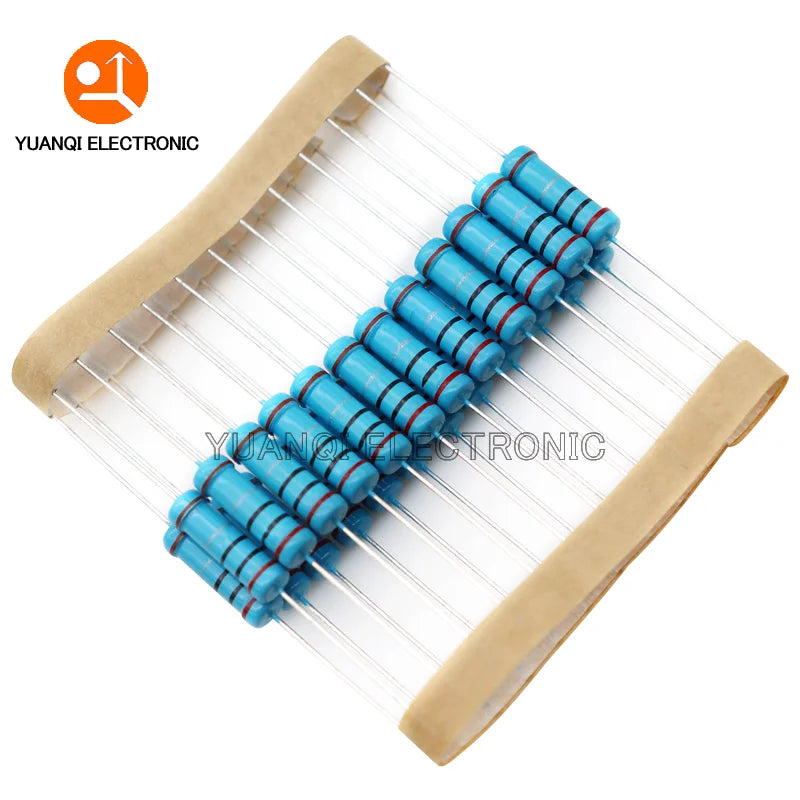 20pcs 2W Metal Film Resistor 1% 1R-2.2M 0.1 0.22 15 150 200 240 300 510 680 1K 1.5K 2.4K 7.5K 10K 33K 220K 330K 680K 1M ohms