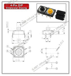 20 Pcs Tactile Pushbutton Switch 12*12*7.3MM Micro Switch Pushbutton A14 A24 Pushbutton Cover 12x12x7.3MM Square Head Pushbutton
