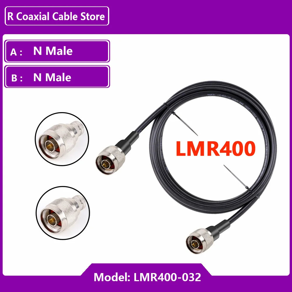 LMR400 Cable 50Ohm 50-7 BNC Male to BNC Male Plug Adapter 50-7 Pigtail Jumper Ham Radio Antenna Extension Cord Coaxial Connector