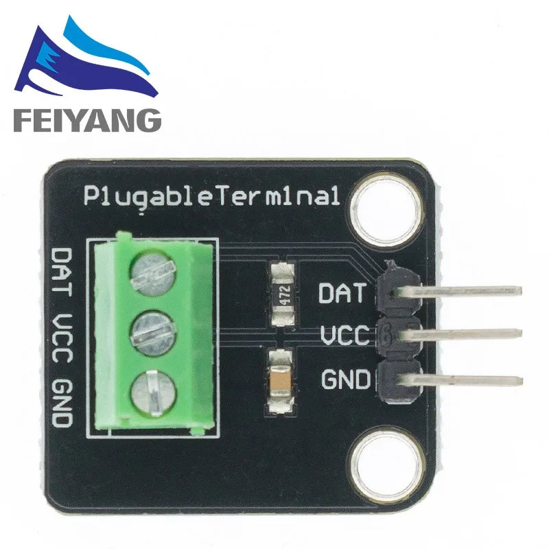 DS18B20 Temperature Sensor Module Kit Waterproof 100CM Digital Sensor Cable Stainless Steel Probe Terminal Adapter For Arduino