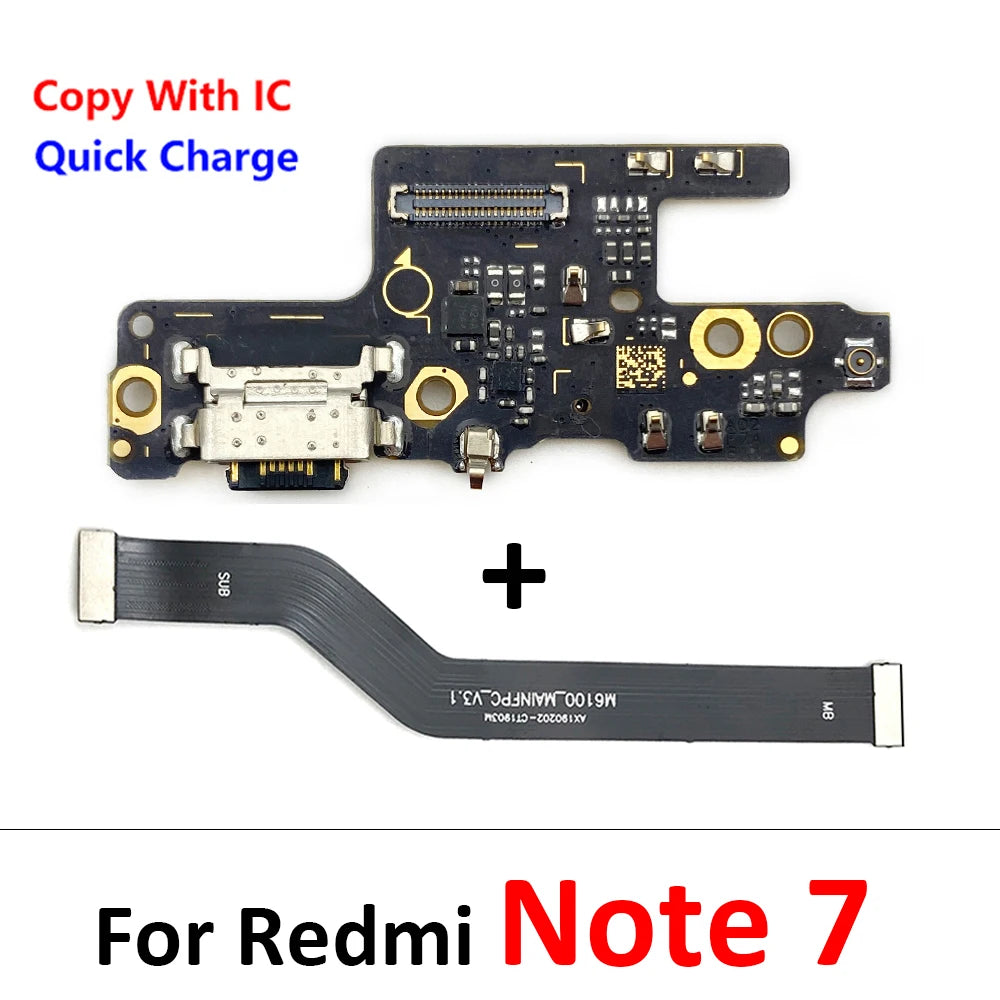 NEW USB Charging Port Dock Board Connector Main FPC Motherboard Flex Cable For Xiaomi Redmi Note 9 10 7 Pro 10S 11 4G 5G 8 fast