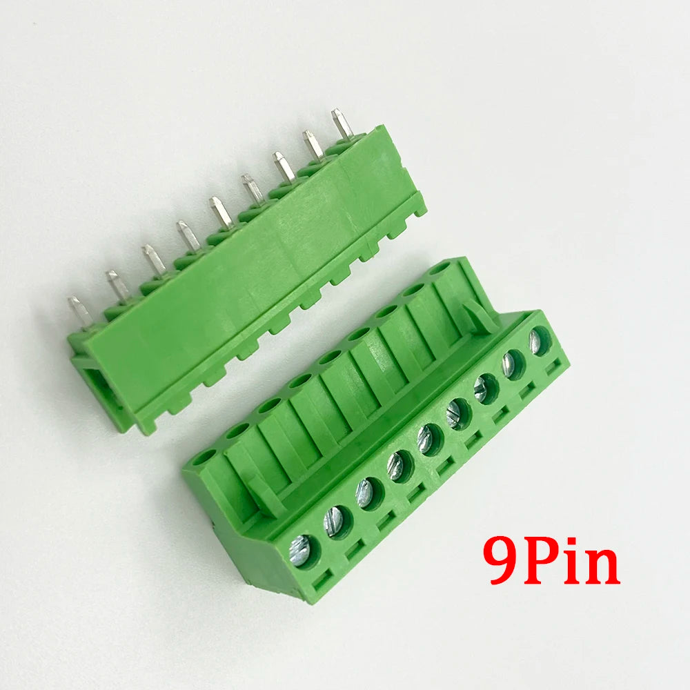 5Pair 5.08mm Pitch 2EDG Straight Pin PCB Screw Terminal Block 2/3/4/5/6/7/8/9/10/12Pin 300V 10A Wire Connector Plug-in Socket