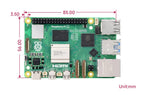 Raspberry Pi 5, Options for RAM, BCM2712 Processor, 2.4GHz Quad-Core 64-bit Arm Cortex-A76 CPU, Built Using RP1 I/O Controller D