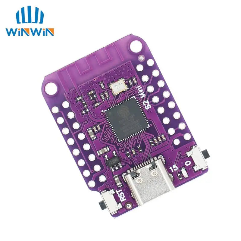 ESP32 S2 Mini V1.0.0 - LOLIN WIFI IOT Board based ESP32-S2FN4R2 ESP32-S2 4MB FLASH 2MB PSRAM MicroPython Arduino Compatible