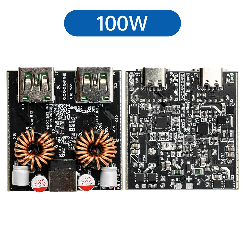 PD140W  /100W Fast Charging Module Full Protocol DIY Motherboard intelligent Desktop Charger supports PD QC AFC FCP VOOC