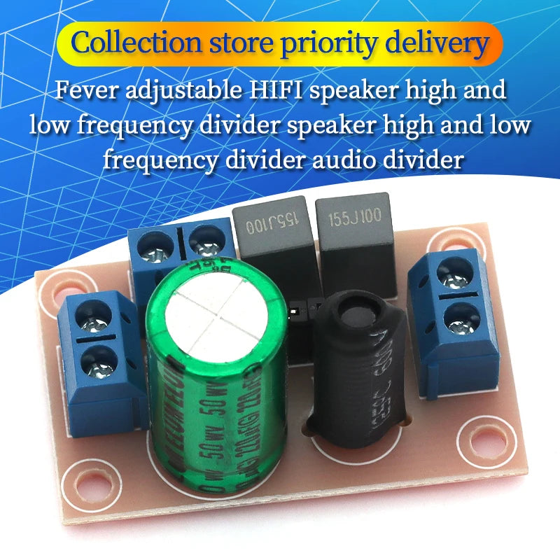 Liludin 1/5/10Pcs Adjustable HIFI Horn Treble Bass 2 Way Audio Frequency Divider Home Car DIY Speaker Crossover Filters Kits