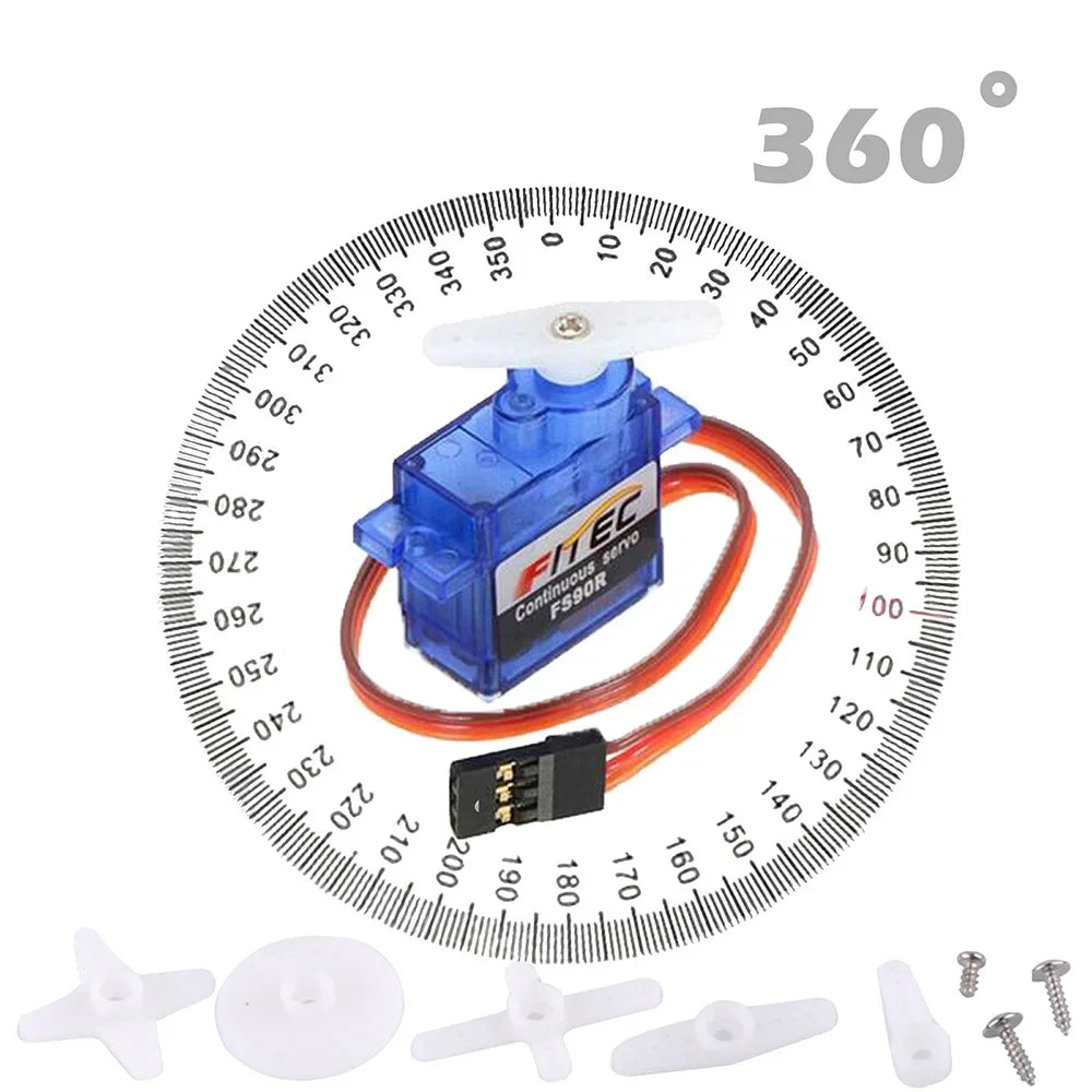 Feetech Mini FS90R Micro Servo 360 Degree Continuous Rotation RC Servo Motor 9g for Arduino Robotic Helicopter Airplane Boat DIY