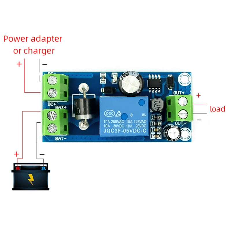 New YX850 Automatic Switching Control Board Backup Battery Module DC 5V-48V Universal Emergency Converter Emergency Cut-off