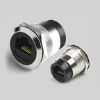 Metal CAT6A C-type RJ45 Network Direct Module Socket Cat 6A Ethernet Interface Data Signal Connector RJ45 Round Panel Sockets