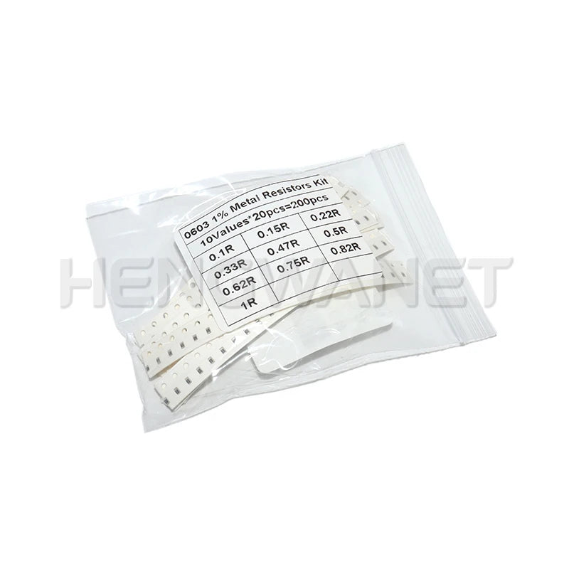 0402 0603 0805 1206 1210 2512 SMD Resistor Kit Assorted Kit 10k 100k 1k 1R 100R 220R 1% 5%