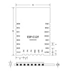 ESP32-C3 Series Module ESP-C12F Serial Port WIFI Wireless Bluetooth Module ESP32 C3 Compatible with C3-12F