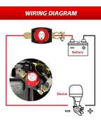 12-48V Car Isolator Disconnect Rotary Switch 275A On/Off Battery Power Cut Master Switch Disconnect Isolator for Car RV Boat