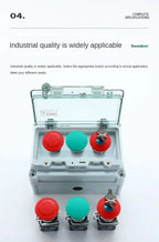 22mm Mushroom Emergency Stop Button Switch 10A XB4 Key Emergency Stop Power Push Button Switch 1NC 1NO Start Switch Red Green