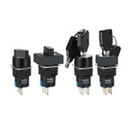 16mm Rotary Knob Push Button Switch 2 3 Positions Latching Self Lock 3/6 Pins Round Square Key Selector Start Up Power Switch