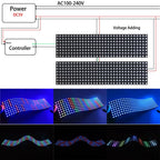 1-10Pcs WS2812B RGB Flexible 4X12 8X8 16x16 8x32 Pixel Led Panel Matrix Screen Module WS2812 Individually Addressable IC DC5V