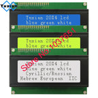 2004A 20x4 IIC I2C LCD Display Blue White Green Screen RGB Backlgiht Black Character 3.3V or 5V 98X60mm