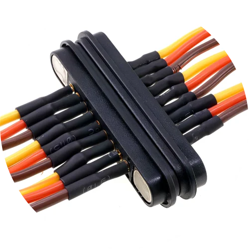 3A Magnetic Spring Loaded Pogo Pin Connector 24VDC LED Snap-on JST SM JR Servo Extended Cable 5/6/7/8/9 Pin Male Female Blind