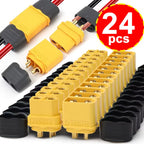 3-12Pairs XT60H (XT60 Upgrade) Connector XT60H Male Female Bullet Connectors Plugs with Sheath for Lithium Battery RC Planes Car
