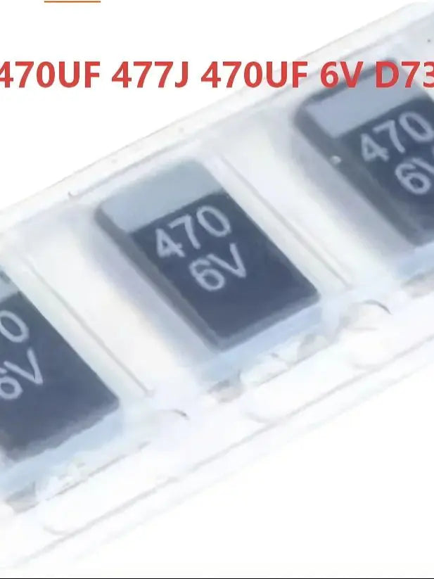 Surface Mount Tantalum Capacitor 6.3V 470UF 477 470UF 6V D7343 D Type Black Tantalum Capacitor
