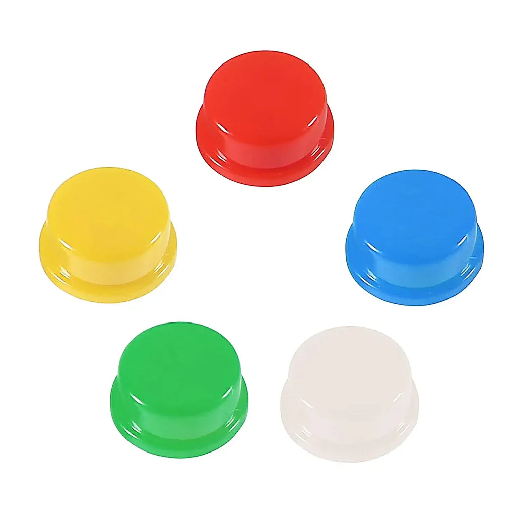 25pcs 12x12x7.3mm Momentary Tact Tactile Push Button Switch Touch Switch Micro Switch 4 Pins SMD PCB with Cap for Arduino