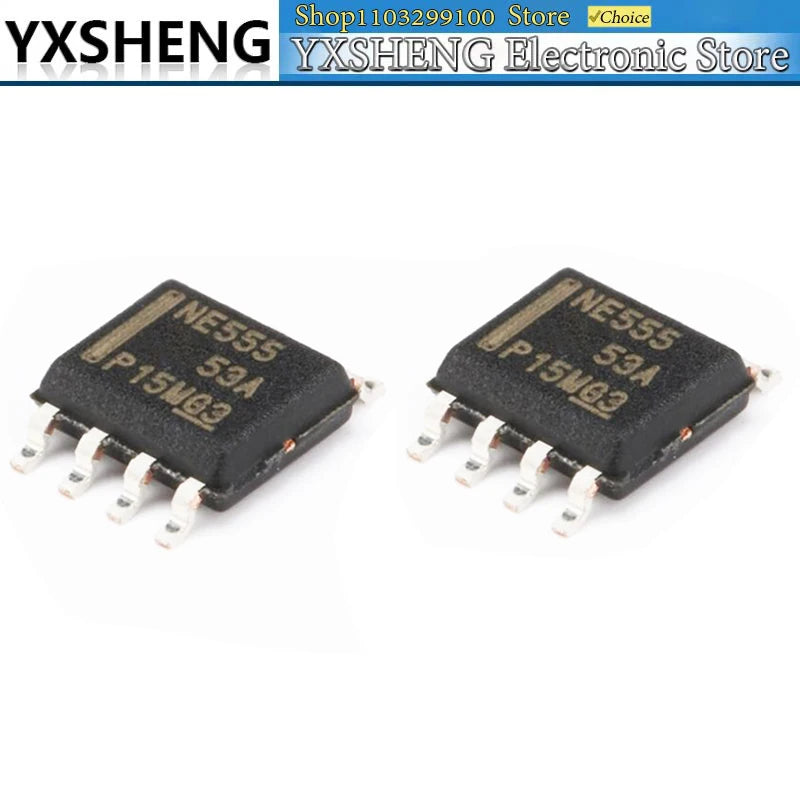 50PCS NE555 NE555N 555 NE555DR Precision Timers IC Chip SOP-8 New For SMD Pulse Generator Oscillation Circuit