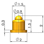 1Pcs Pogo Pin Connector Pogopin Battery Spring Loaded Contact SMD Needle PCB 1.8 2 3 4 5 6 7 8 9 10 12 mm