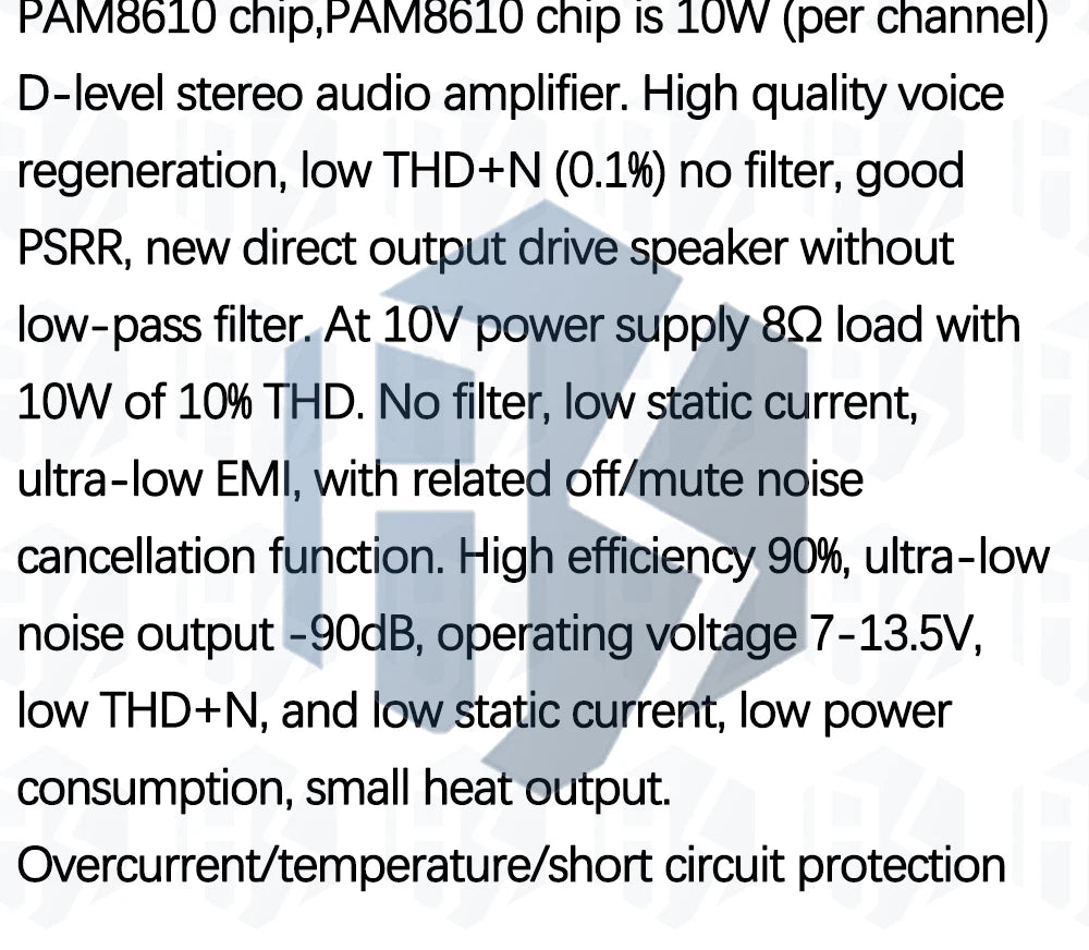 1PCS EGBO Super Slim 2 x 15W PAM8610 Class D Digital Dual Power Audio Amplifier Board 12V black