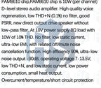 1PCS EGBO Super Slim 2 x 15W PAM8610 Class D Digital Dual Power Audio Amplifier Board 12V black