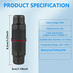 5Pcs Ip68 Waterproof Cable Connector Quick Connection 2 in 2 Out /3 in 3 Out Electrical Terminal Adapter Wire Connector