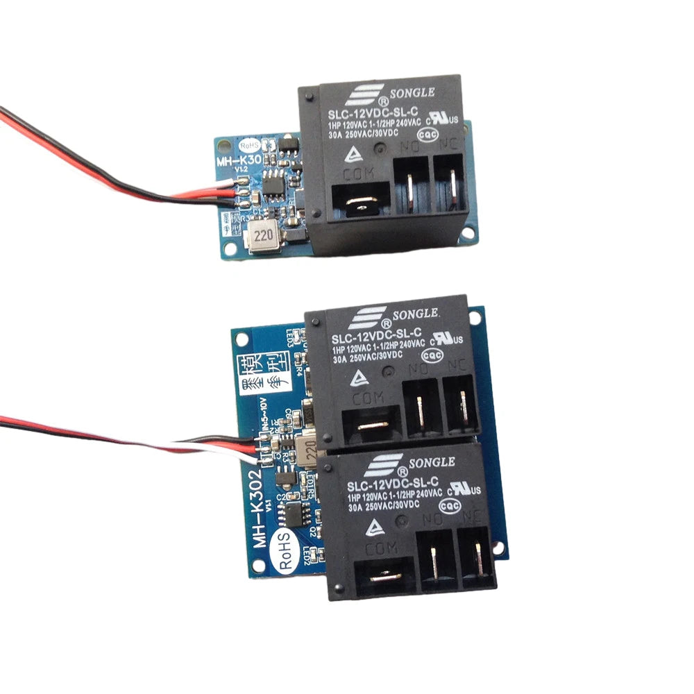 30A Electronic Relay Module 12V 1/2 Channel High Power PWM Relay Switch Remote Control On Off for DIY RC Models