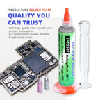 Lead Free High-Temperature Solder Paste Sn99 Ag0.3 Cu0.7 Needle Tube, Mobile Phone USB Socket Repair, LED Soldering