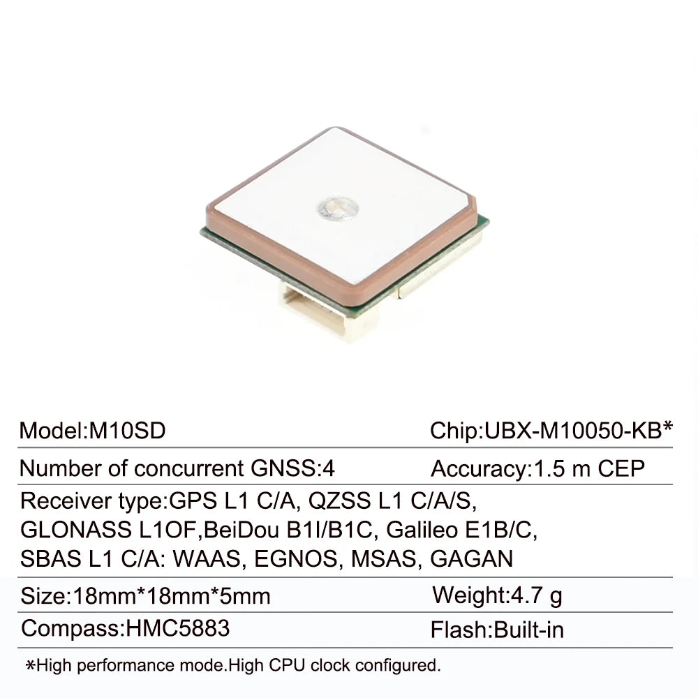 QUESCAN Ublox M10 10Hz GPS Compass Module for FPV Drone Flight Controller ArduPilot Betaflight INAV GPS Galileo GLONASS BeiDou