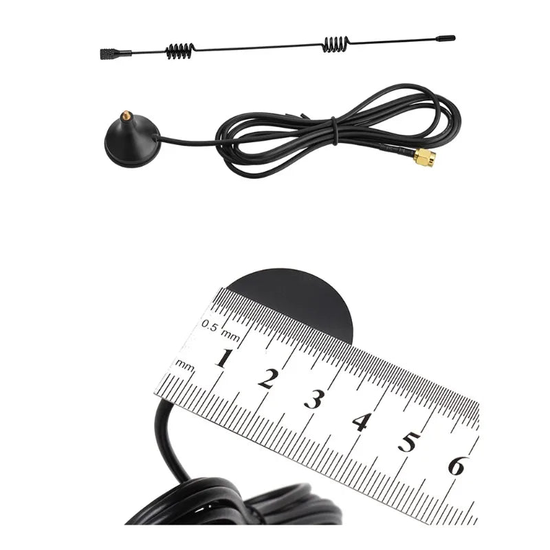 2PCS 2.4GHz 5.8GHz Dual Band WIFI Antenna 7dBi Magnetic Base RP SMA Male  with 3M Extension Cable GR174 for Wifi Router Modem