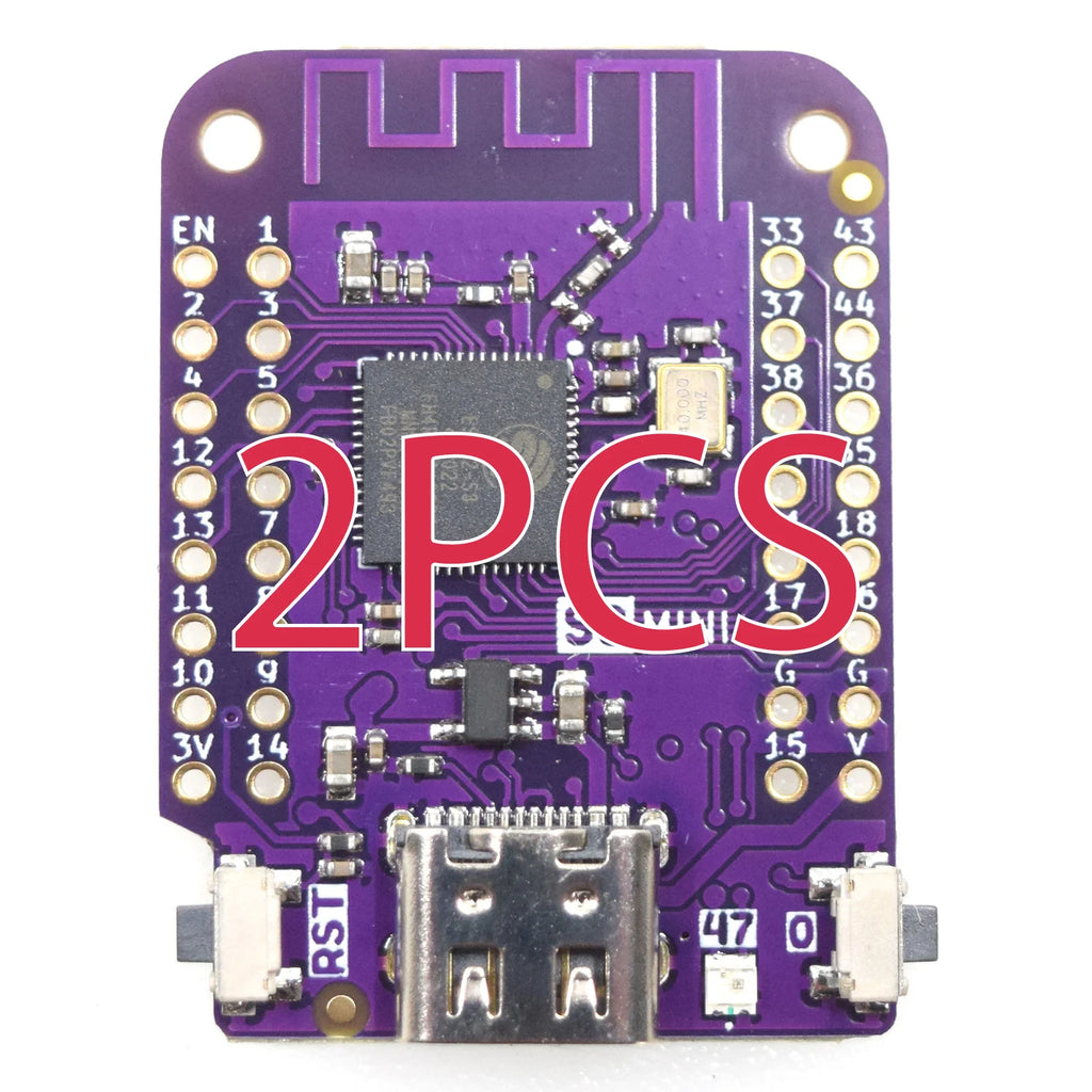 S3 Mini V1.0.0 - LOLIN WIFI Bluetooth IOT Board based ESP32-S3FH4R2 ESP32-S3 4MB FLASH 2MB PSRAM MicroPython Arduino Compatible