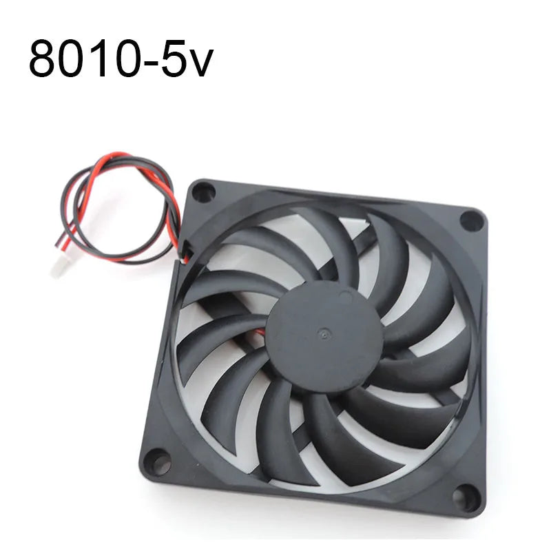 8cm 8010 DC 5V 12V 24V Cooling Fan Brushless for Reprap 3D Printer Parts DC Cooler 80 x 80 x 10mm Plastic Fan 2pin