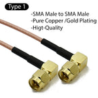 RG316 SMA to SMA Male Female Right Angle RF Coaxial Extension Cable Pigtail for WiFi 3G 4G GSM Antenna