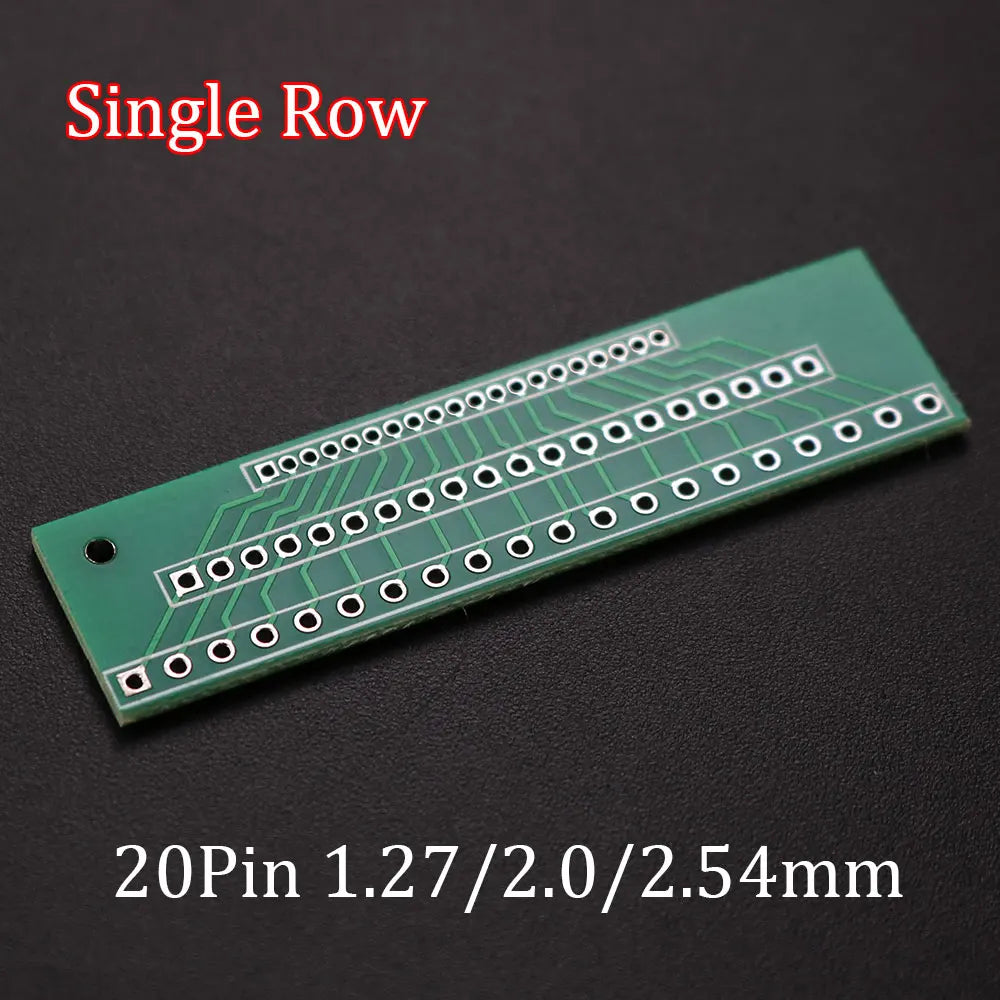 ChengHaoRan 1piece 1.27mm 2.0mm 2.54mm Pitch Transfer Plate Converter Single Double Row Pin PCB PCI Adapter Board