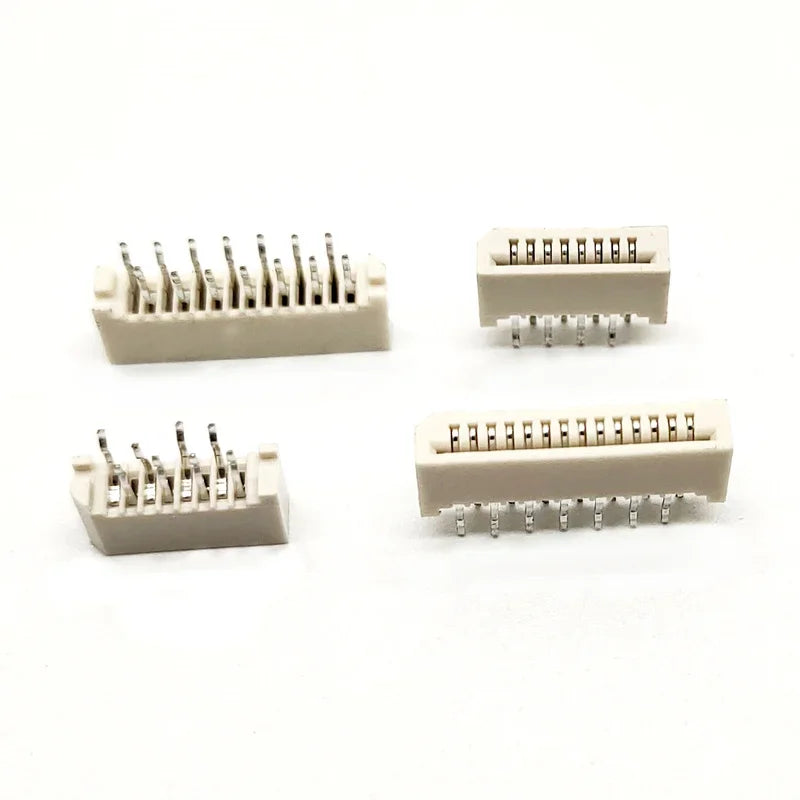 20PCS 1.0mm FPC/FFC Connector LCD Flexible Flat Cable Socket 4 6 8 10 12 14 18 20 22 24 30 Pin Double Row DIP Straight Pin Type