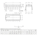 10PCS SN74HC595N 8-bit Serial-in, Serial or Parallel-out Shift Register with Output Latches; 3-state