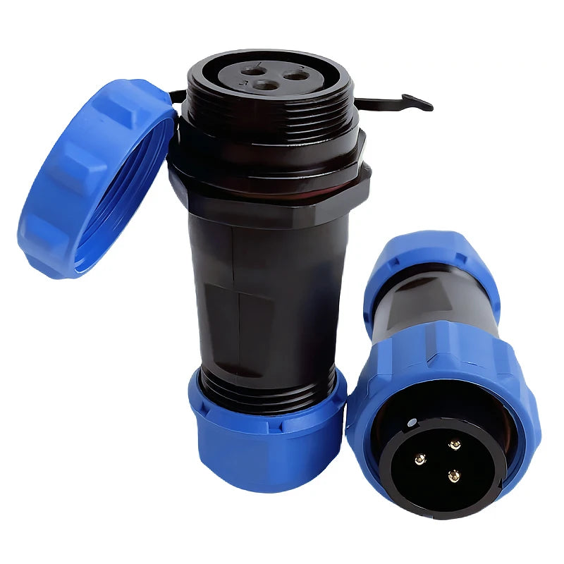 SP20 IP68 Waterproof Aviation Connector 2/3/4/5/6/7/9/12 Pin Male Female Inline Cable Plug Socket for Marine Outdoor Industrial